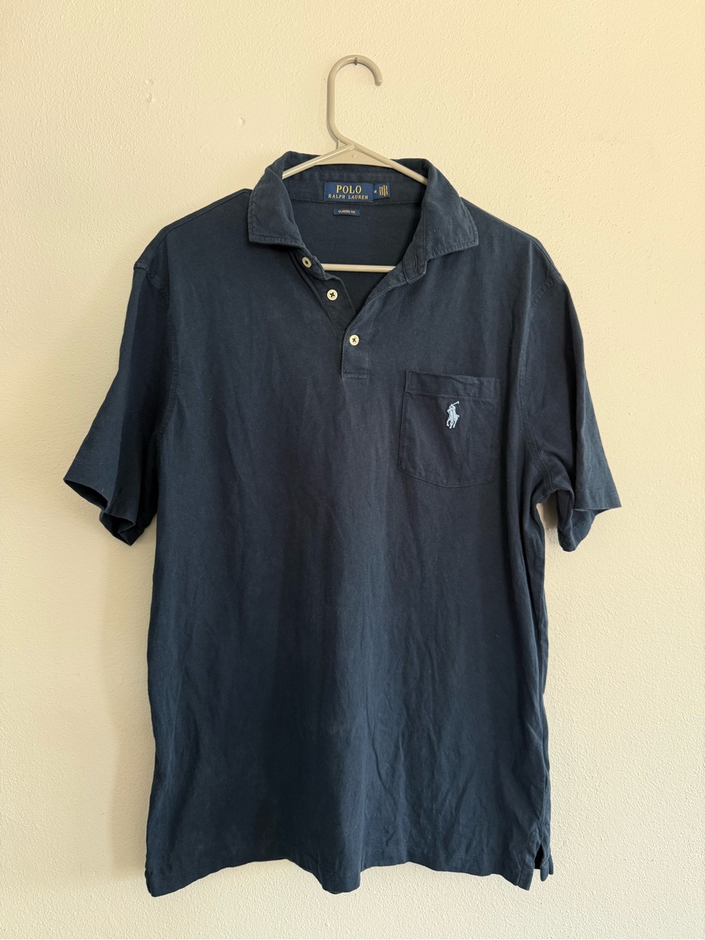 Polo by Ralph Lauren Men's Navy Pocket Polo Shirt - size M - Picture 1 of 7